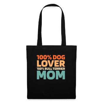 Bull terrier - Sac en tissu - noir - Devant