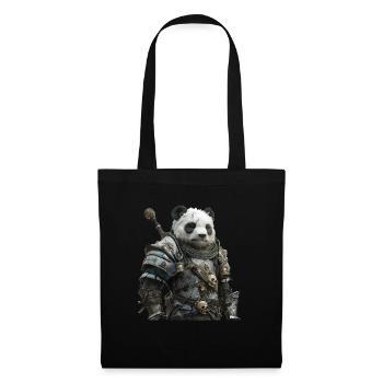 Panda Chevalier Moyen Âge - Sac en tissu - noir - Devant
