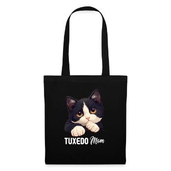 Tuxedo Kätzchen Tuxedo Katze - Stoffbeutel - Schwarz - Vorne
