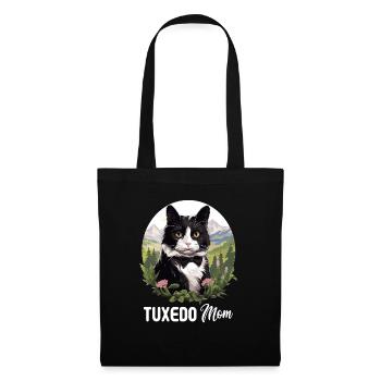 Tuxedo Kätzchen Tuxedo Katze - Stoffbeutel - Schwarz - Vorne