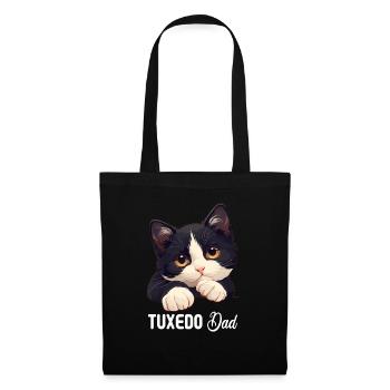 Tuxedo Kätzchen Tuxedo Katze - Stoffbeutel - Schwarz - Vorne