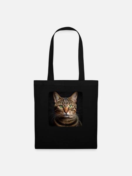 Tabby Kätzchen Tabby Katze - Stoffbeutel - Schwarz
