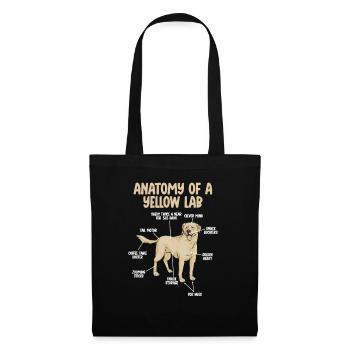 Labrador Retriever jaune - Sac en tissu - noir - Devant