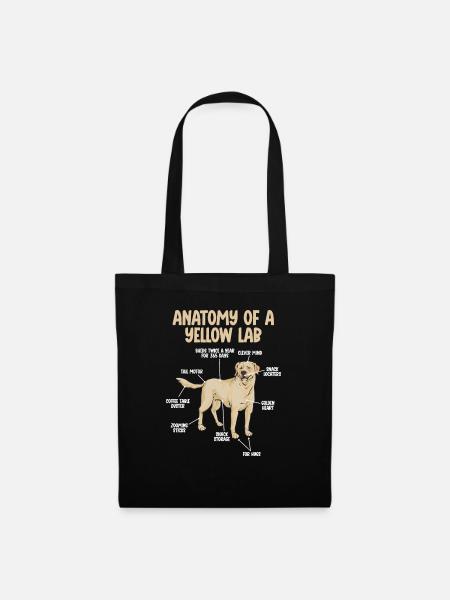Gelber Labrador Retriever - Stoffbeutel - Schwarz