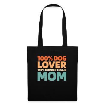 Border Collie - Sac en tissu - noir - Devant