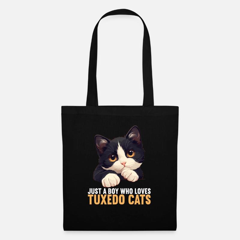 Tuxedo Kitten Tuxedo Cat - Tote Bag - black