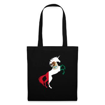 Unicorn Mexico Flag TShirt Magical Unicorn Mexican - Tote Bag - black - Front