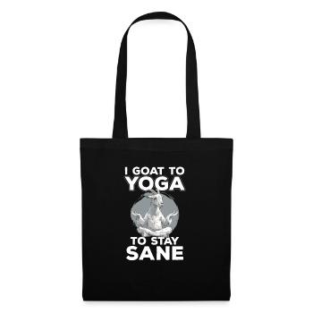 Méditation yoga chèvre, cours de yoga, yoga - Sac en tissu - noir - Devant