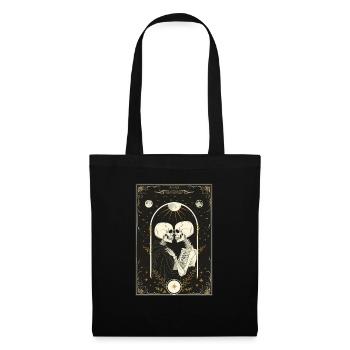 Die Liebenden Tarot - Stoffbeutel - Schwarz - Vorne