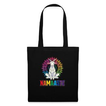 Méditation yoga chèvre, cours de yoga, yoga - Sac en tissu - noir - Devant