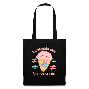 I love math cats and icecream - Tote Bag - black - Front