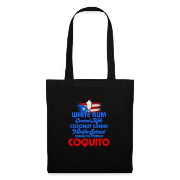 Coquito Recipe Puerto Rican Coconut Rum Drink - Tote Bag - black - Front