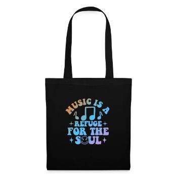 Music Is A Refuge for the Soul - Stoffbeutel - Schwarz - Vorne