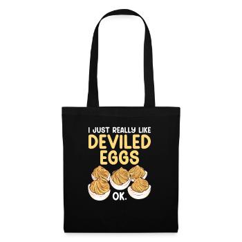 Stuffed Eggs Deviled Eggs - Tote Bag - black - Front