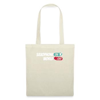 Saxophon Saxofon Saxophone On World Off - Tote Bag - nature - Front