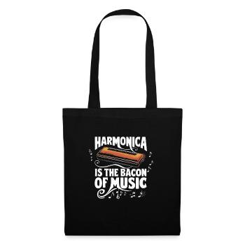 Harmonica Playing Gift - Tote Bag - black - Front