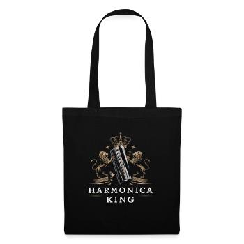 Harmonica Playing Gift - Tote Bag - black - Front