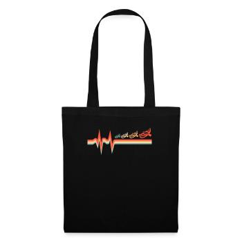 Kanu Kanute Ekg Heartbeat - Stoffbeutel - Schwarz - Vorne