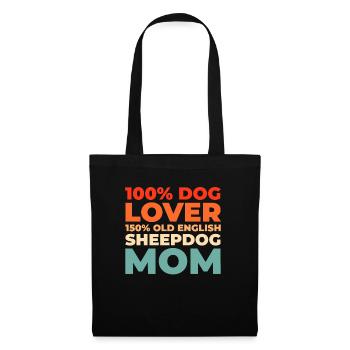 Old English Shepherd Bobtail - Tote Bag - black - Front