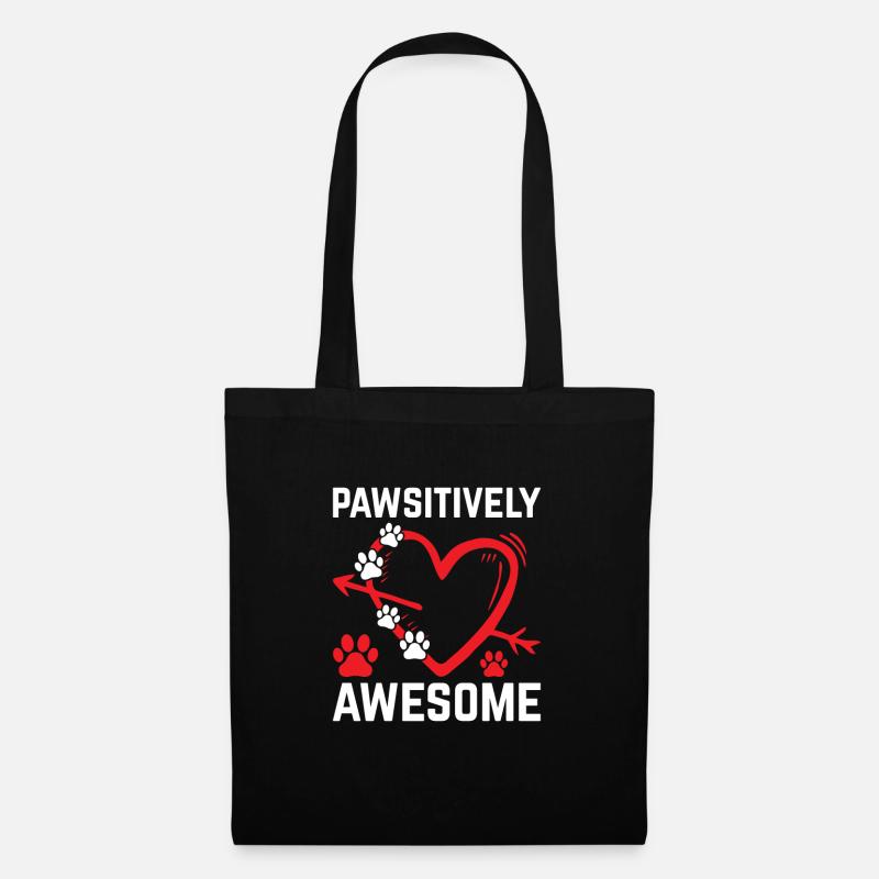 PAWSITIVELY AWESOME - Stoffbeutel - Schwarz