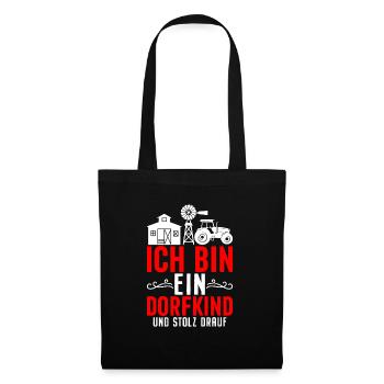Un gamin du village est fier de ça - Sac en tissu - noir - Devant