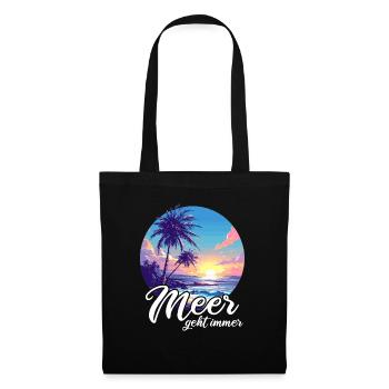 The sea always goes on holiday trips - Tote Bag - black - Front