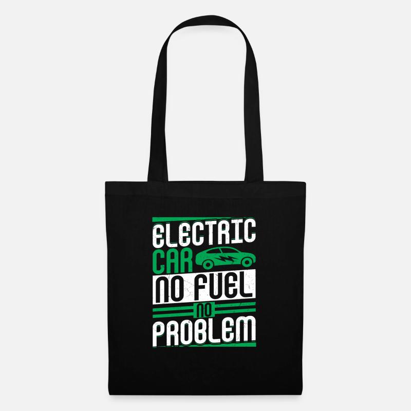 Electric Car No Fuel No Problem EV Driver Electric - Stoffbeutel - Schwarz