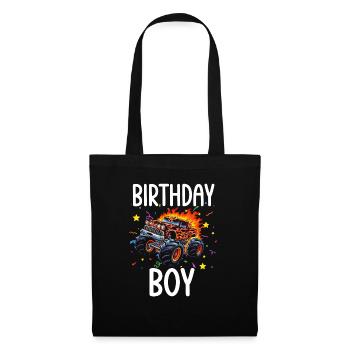 Birthday Kids Monster Truck Birthday Party - Tote Bag - black - Front