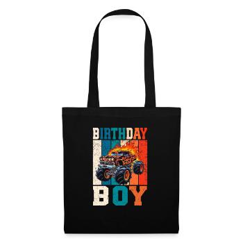 Fête d’anniversaire Monster Truck Enfants - Sac en tissu - noir - Devant