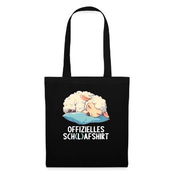 Offizielles Schafshirt Offizielles Schlafshirt - Stoffbeutel - Schwarz - Vorne