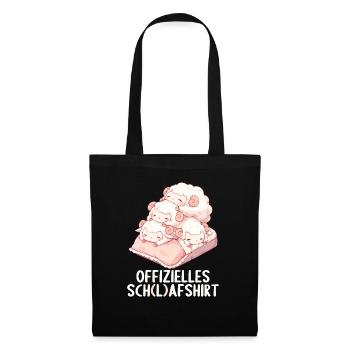 Offizielles Schafshirt Offizielles Schlafshirt - Stoffbeutel - Schwarz - Vorne
