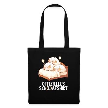Offizielles Schafshirt Offizielles Schlafshirt - Stoffbeutel - Schwarz - Vorne