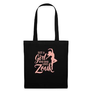 Zouk-Tanz-Geschenk - Stoffbeutel - Schwarz - Vorne