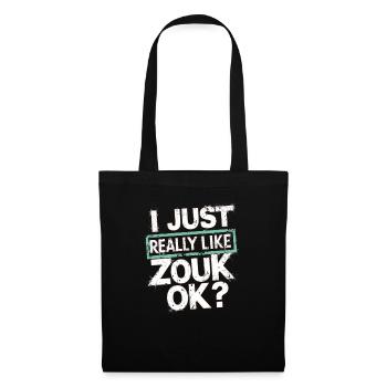Zouk-Tanz-Geschenk - Stoffbeutel - Schwarz - Vorne