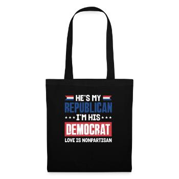 United In Love Unity Patriotic American - Stoffbeutel - Schwarz - Vorne