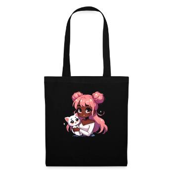 Anime African American Afro Anime Merch Stuff - Tote Bag - black - Front