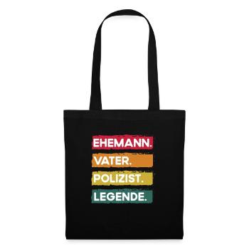 Husband Father Policeman Legend Father's Day - Tote Bag - black - Front