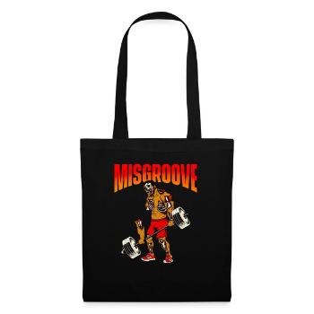 Misgroove - Fitnessstudio Gewichtheben Bodybuilding - Stoffbeutel - Schwarz - Vorne
