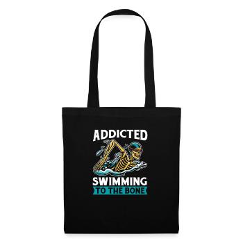 Flotteur de natation squelette - Sac en tissu - noir - Devant