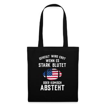 American Football Tshirt Men's Kids Football - Tote Bag - black - Front