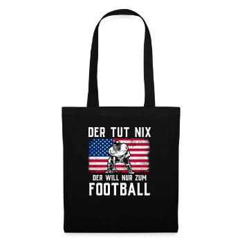American Football Tshirt Men's Kids Football - Tote Bag - black - Front