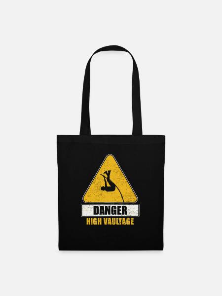 Stabhochspringer-Geschenk - Stoffbeutel - Schwarz