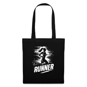 Running design for runners at the marathon - Tote Bag - black - Front
