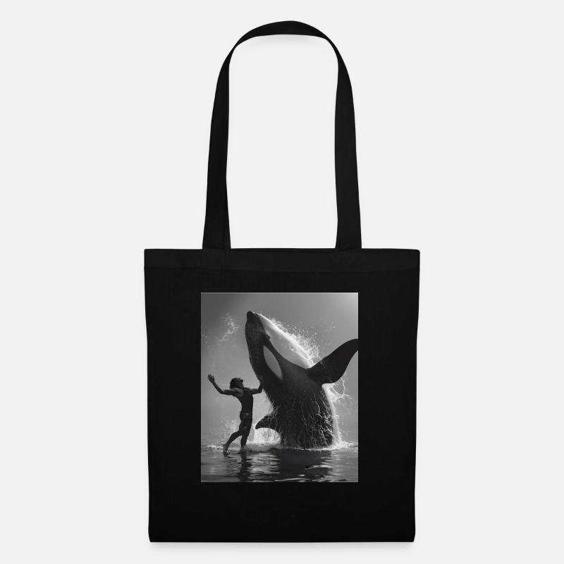 Tanz mit dem Orca - Stoffbeutel - Schwarz