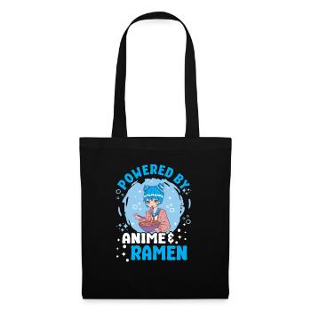 Pwered By Anime Ramen Japanese Anime Manga Otaku - Tote Bag - black - Front