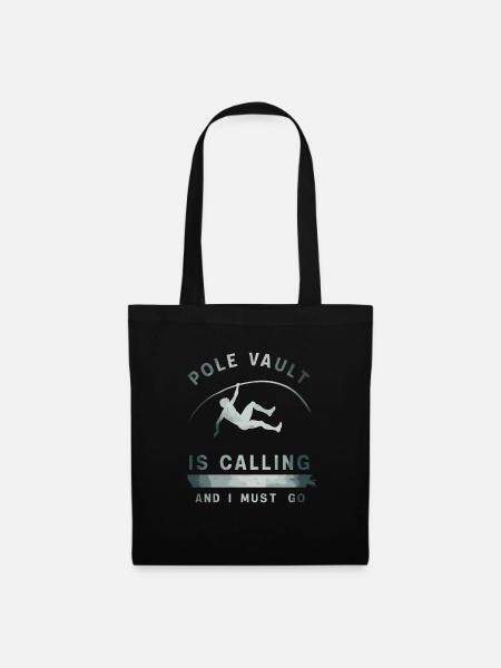 Stabhochspringer-Geschenk - Stoffbeutel - Schwarz