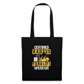 Certified Badass Forklift Operator Job Driver - Tote Bag - black - Front