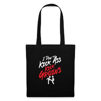 I Don't Kick Ass Kick Groins Martial Arts Krav Mag - Tote Bag - black - Front
