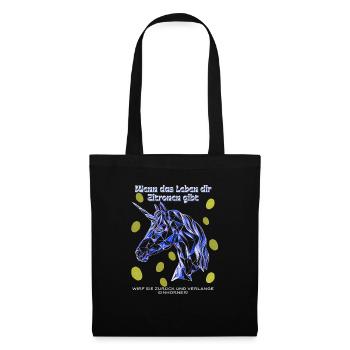 Lemon Unicorn - Tote Bag - black - Front