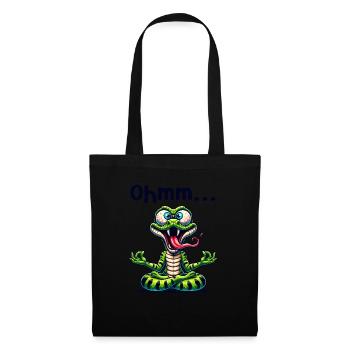 Ohmmm drôle yoga méditation sport - Sac en tissu - noir - Devant